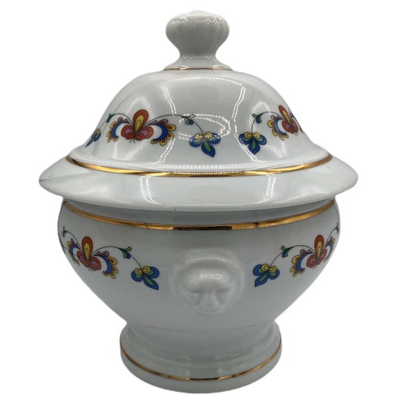 Porsgrund Porcelain Farmers Rose Tureen w/ Lid Norwegian Discontinued Mint Cond - Picture 4 of 10